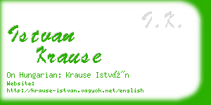 istvan krause business card